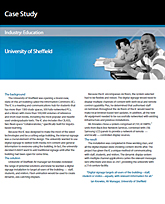 Case study di digital signage: Università di Sheffield
